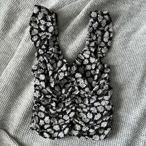 Gap floral ruched tank szS